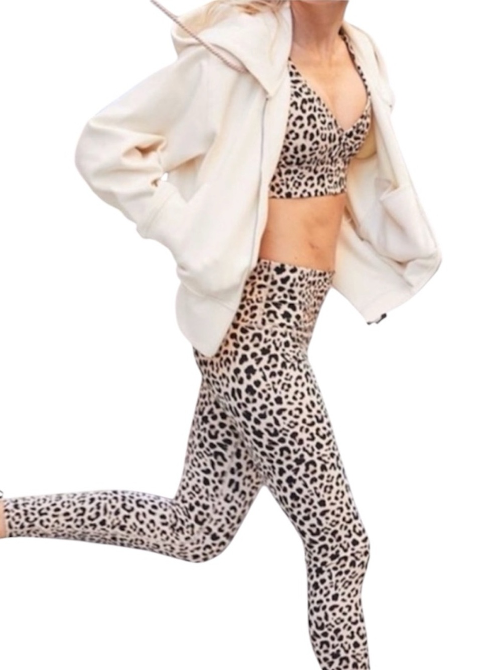VARLEY Estrella Leopard Print High-Waist Leggings